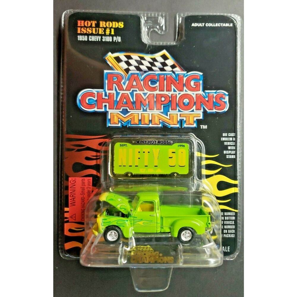 1996 Racing Champions MINT - 1950 Chevy 3100 Pick Up Green #1 1:61 HW2